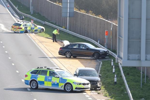 The Argus: Sussex police injured in five-vehicle crash after M23 chase 