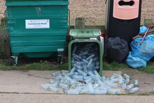 The Argus: Thousands of unopened plastic bottles wash up on Sussex beaches 