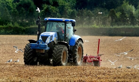 Tractor plowing a field in Leicestershire