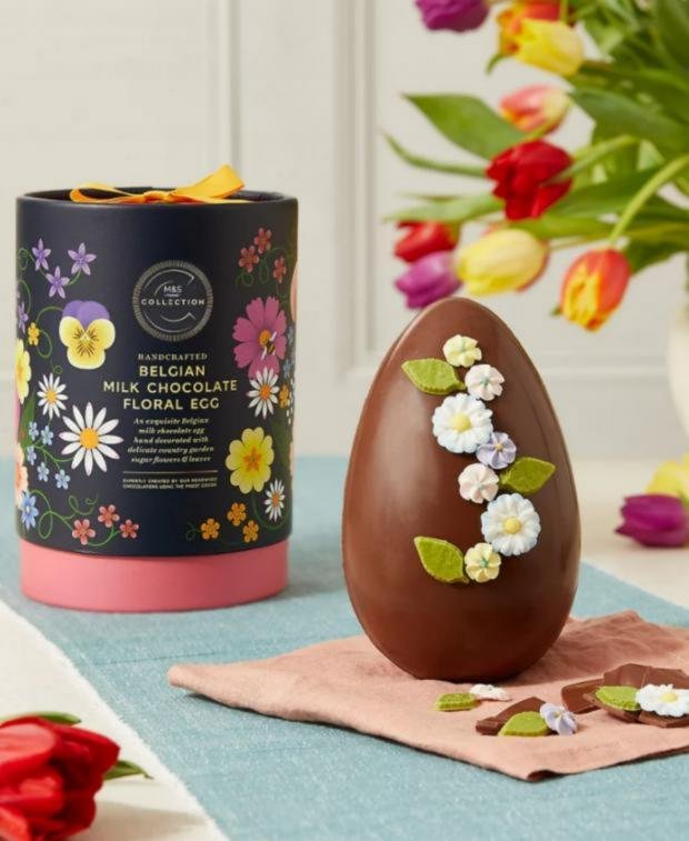 Times Series: Belgian Milk Chocolate Floral Easter Egg.  (MRS)