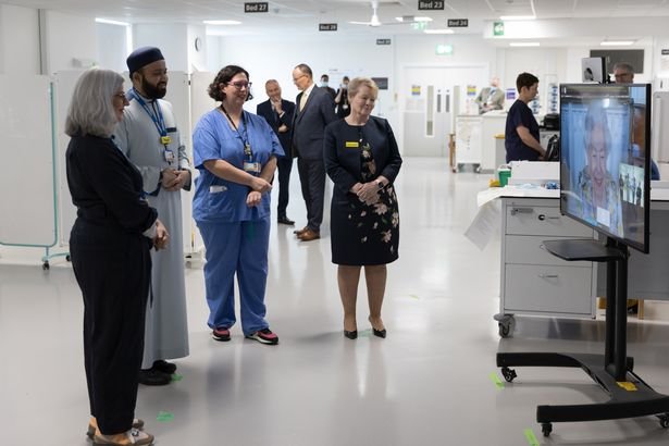 Queen Elizabeth II speaks to NHS Key staff via video call to hear about their experiences working on the frontline during the pandemic (Photo by Buckingham Palace via Getty Images)