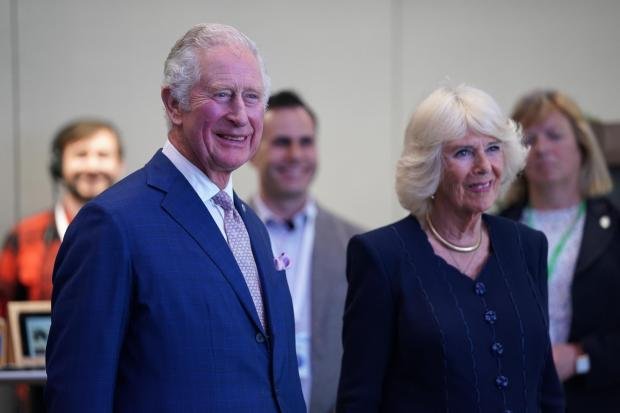 Times Series: The Prince of Wales and the Duchess of Cornwall at the official opening of the new Meta offices in North London.  Credit: PA