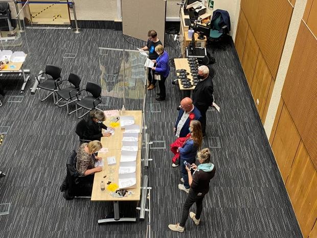The Argus: The votes have been counted at Hove Town Hall