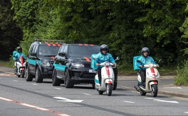 Times Series: You could win a special edition Chicken Tower Burger delivered to your door via a Coronation Convoy.  Photo: KFC/Deliveroo