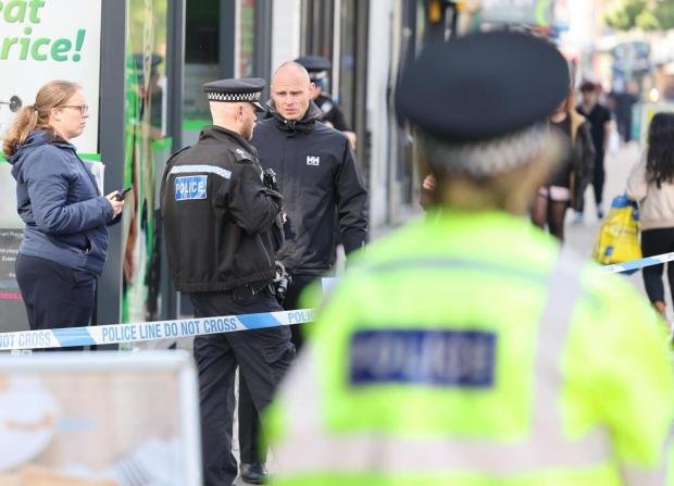 The Argus: Police attended the scene after a fight in Western Road, Brighton