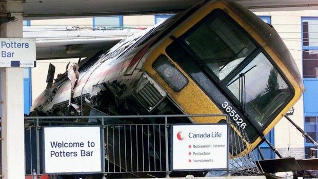 Times Series: The Train at Potters Bar.  Credit: PA