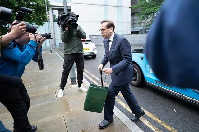 Former MP Imran Ahmad Khan arrives at Southwark Crown Court, south London, where he was jailed for 18 months on a single charge of sexual assault on a 15-year-old boy.