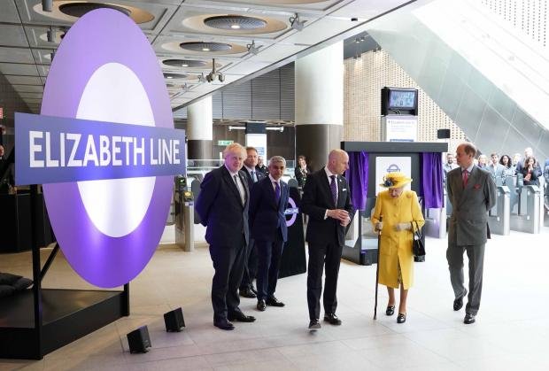 Times Series: The Queen visits the new Elizabeth Line.  (PENNSYLVANIA)