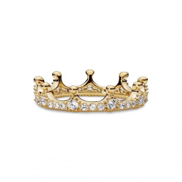 Times Series: Clear Sparkle Crown Ring.  1 credit