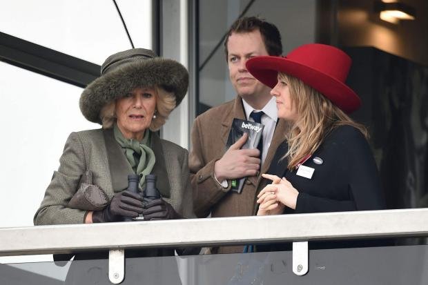 Times Series: The Duchess of Cornwall with son Tom Parker-Bowles (centre) and daughter Laura Lopes (Joe Giddens/PA)