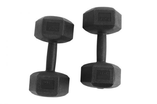 Times Series: Set of 2 hex dumbbells.  Credit: OnBuy