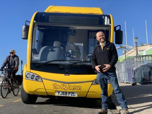 The Argus: Tom Druitt with a Big Lemon bus