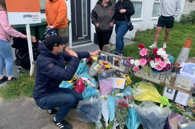 The Argus: Karl at his brother's first vigil in early May 