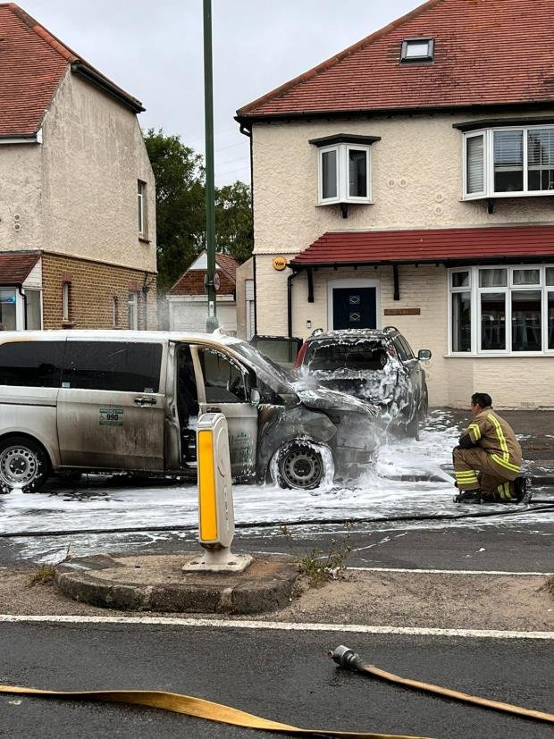 The Argus: Emergency services called to torch taxi in Old Shoreham Road, near Southwick 