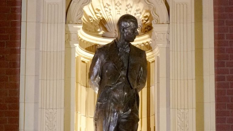 The statue of Prince Philip at the Royal Albert Hall
