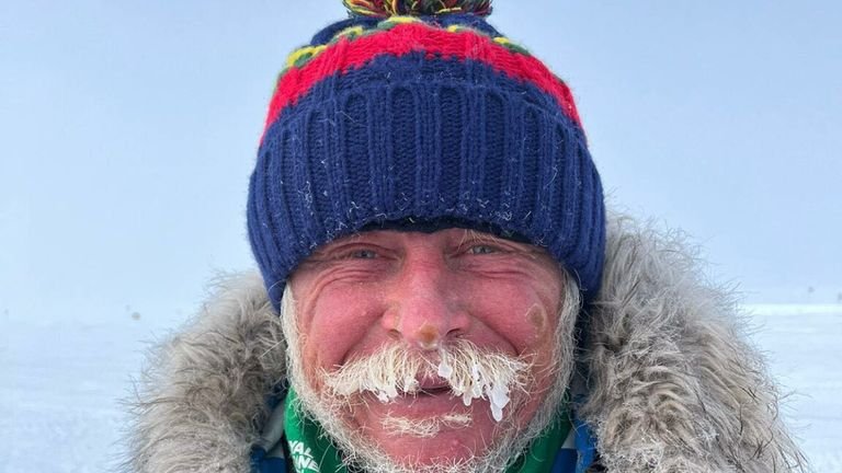 Dave Thomas, 68, who has become the oldest person to reach the South Pole unassisted. Pic: The Royal Marines Charity